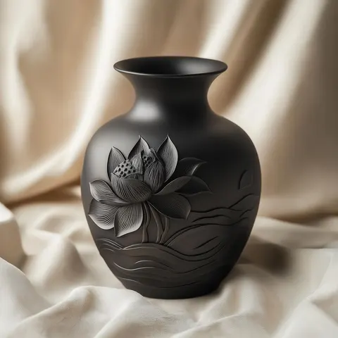 Vase With Flower — 3D printed botanical vase