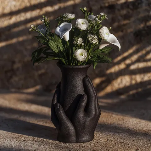 Vase With Hands 2 — 3D printed figural vase