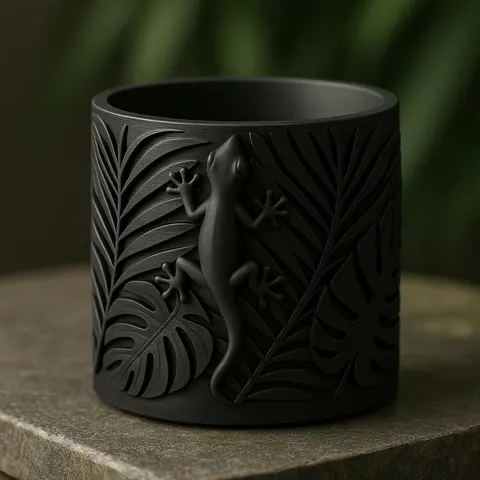 Vase With Lizard — 3D printed figural vase