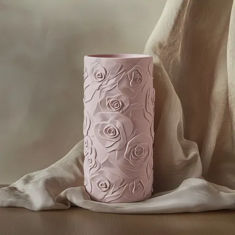 Vase With Roses — 3D printed botanical vase