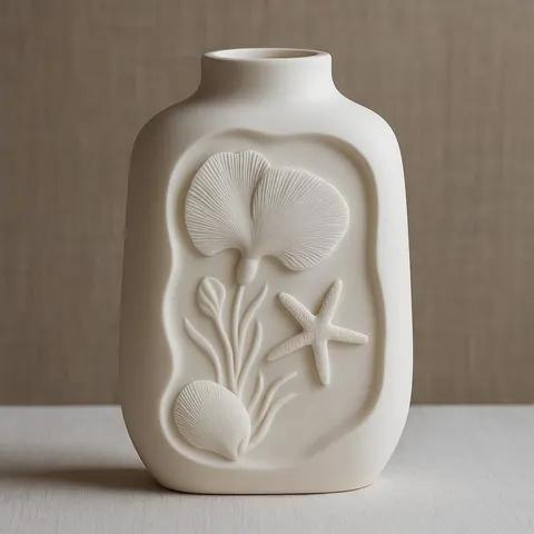 Vase With Shells — 3D printed figural vase