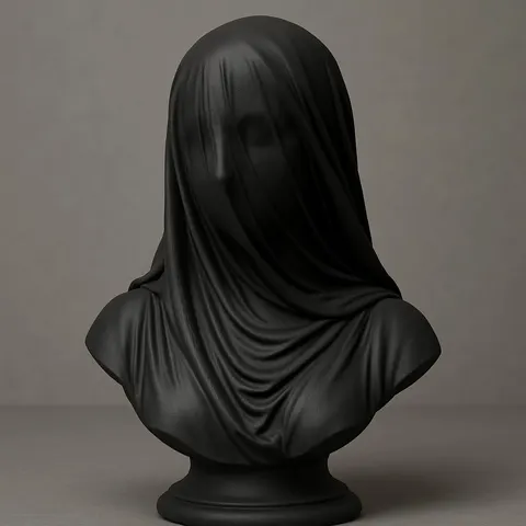 Veiled Virgin — 3D printed bust sculpture