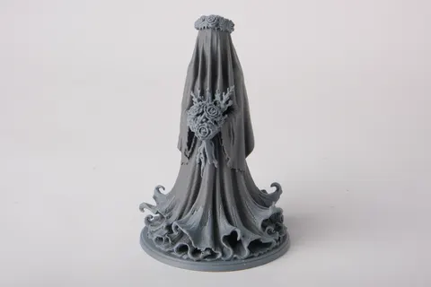 Veiled Widow Sculpture — 3D printed bust sculpture