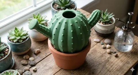 Watering Can Cactus — 3D printed kitchen accessory