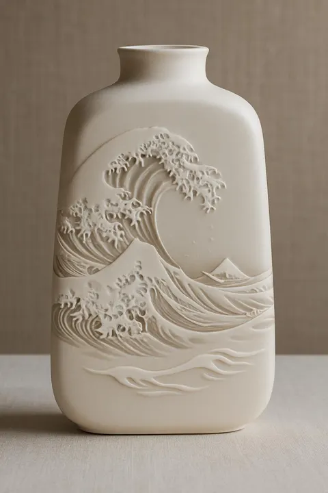 Wave Vase 5 — 3D printed geometric vase