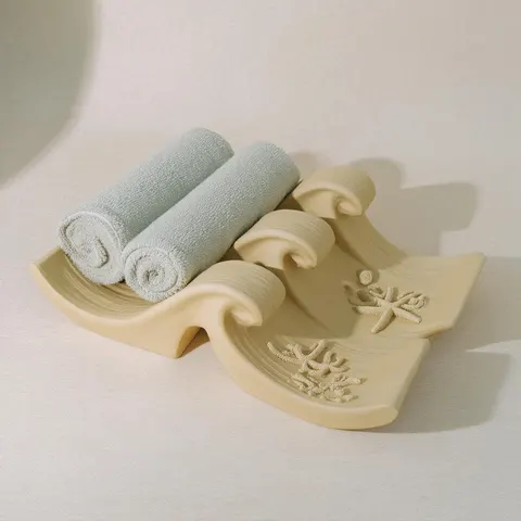 Waves For Towels — 3D printed desk organizer