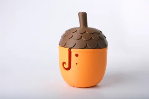 Whimsical Acorn Yarn Bowl Holder — 3D printed geometric vase