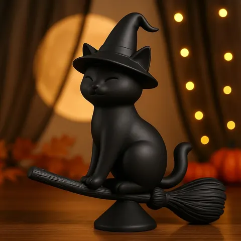 Witch Cat — 3D printed cat figurine