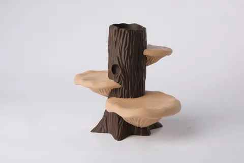 Woodland Mushroom Tree Stump Organizer — 3D printed botanical tray