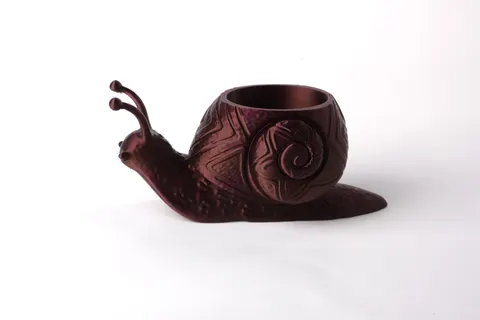 Woodland Snail Planter — 3D printed figural vase