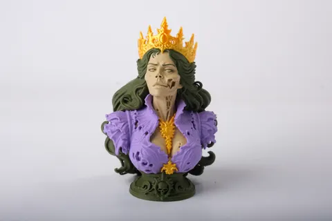 Zombie Queen Bust — 3D printed gothic figurine