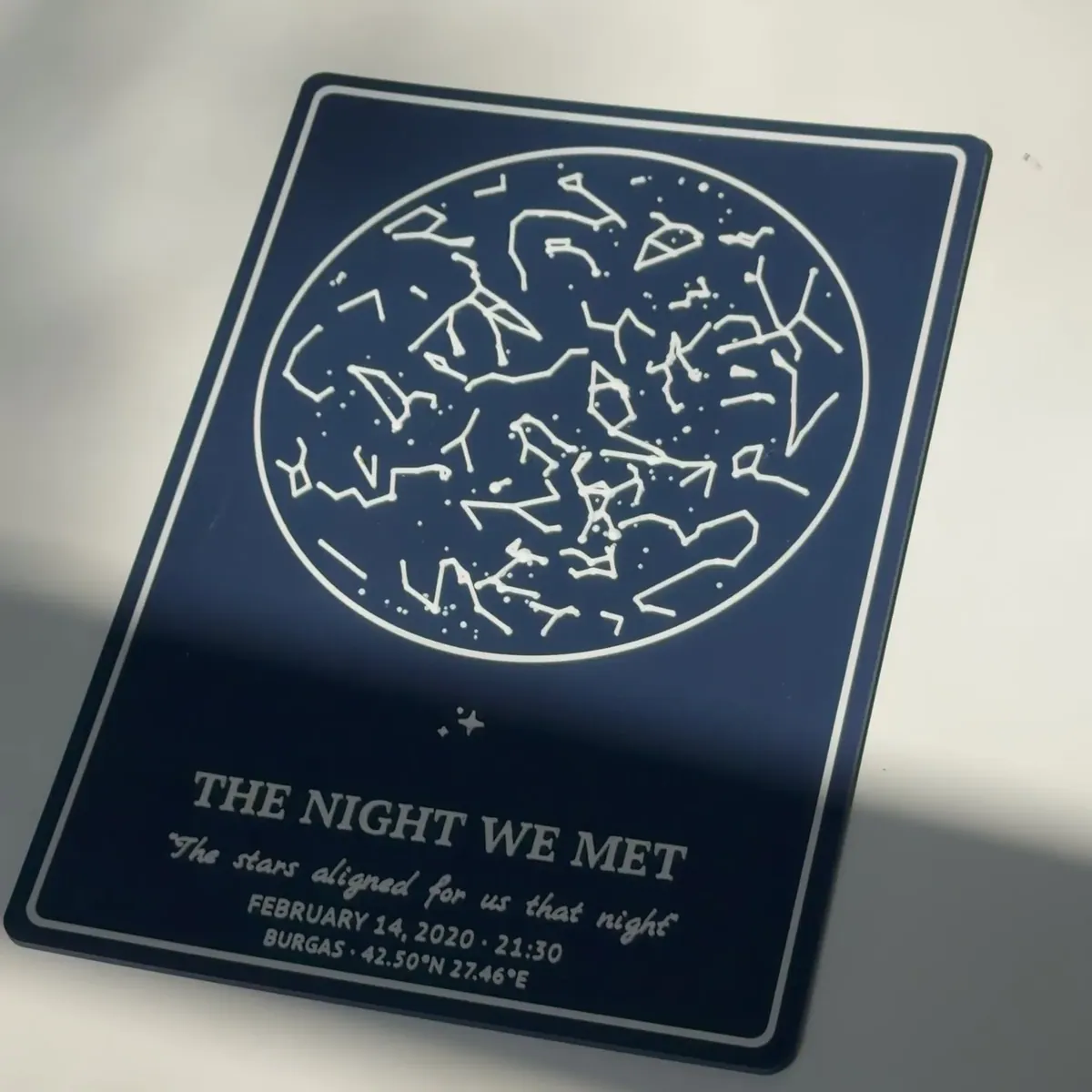 StarForge-Poster in Marineblau und Elfenbein: The night we met